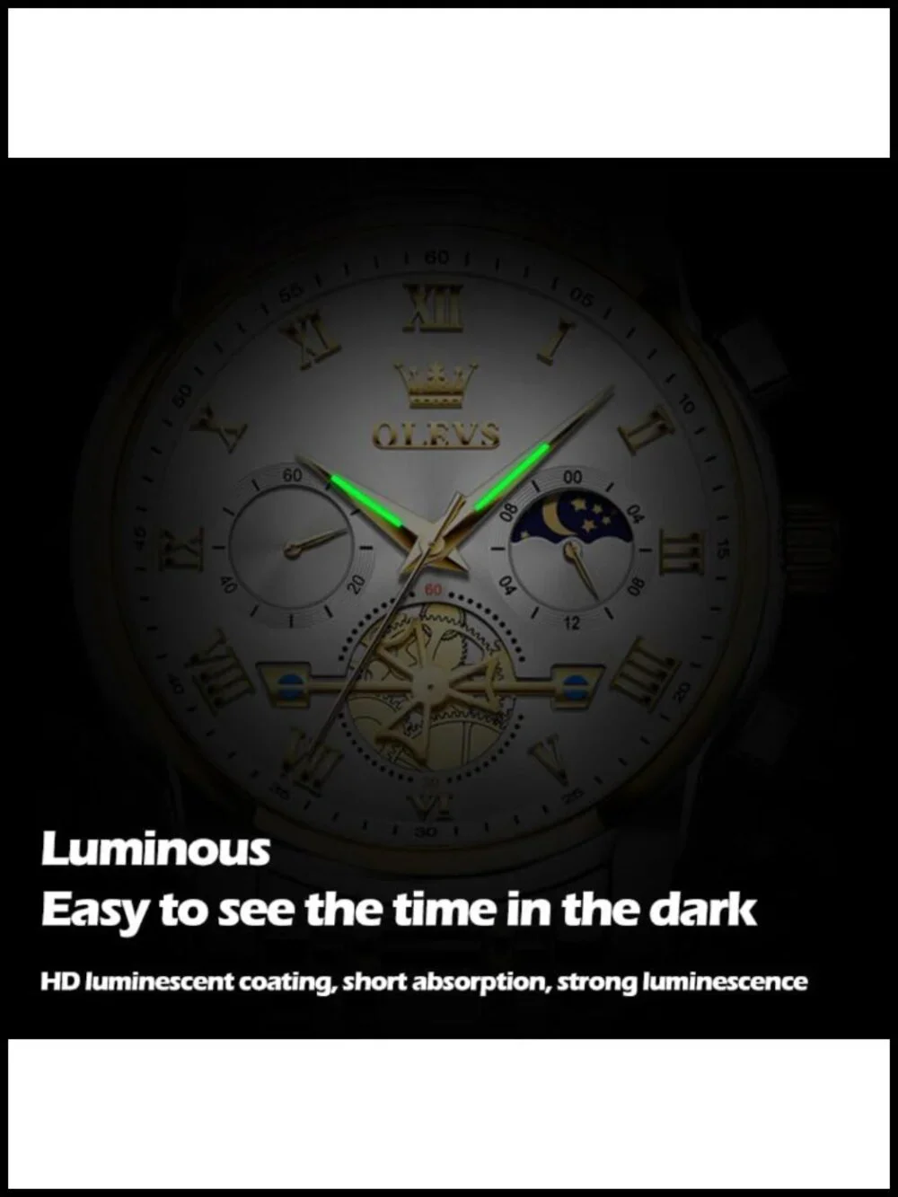 Men's Quartz Watch Stainless Steel Analog Roman Numerals Waterproof 30M
